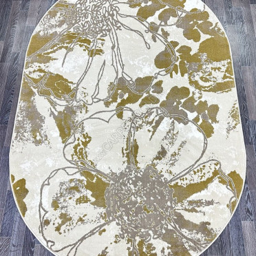 D094A_YELLOW / LIGHT BEIGE Madison овал с цветами