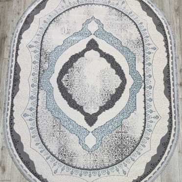 36844B OVAL L.GREY / BLUE Amber