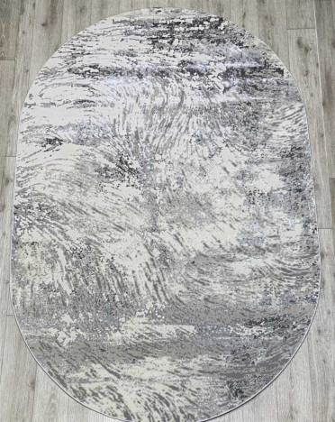 Ковер турецкий 36592A Amber овальный (Хит-сет, серый)