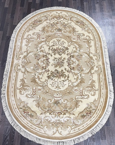 Ковер бельгийский 5066498550 KUNDUZ (Вискоза, бежевый, кремовый)