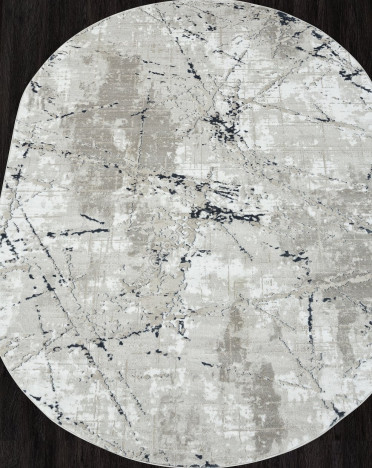 Ковер турецкий GL039D NENSI (Хит-сет, бежевый, серый) овальный