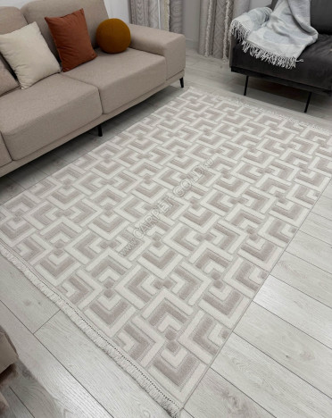 Ковер турецкий EN-204 Поло (Полиэстер, бежевый, кремовый)