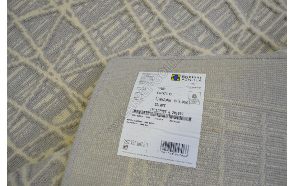 Польский шерстяной ковер Agnella Galaxy Avior grey