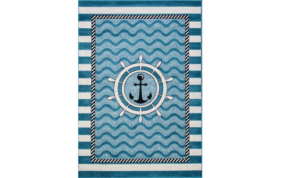 Детский ковер C052 - BLUE морская тематика