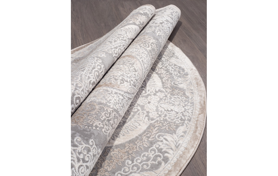 Ковер 03880C - GREY / BROWN - Круг ARMINA