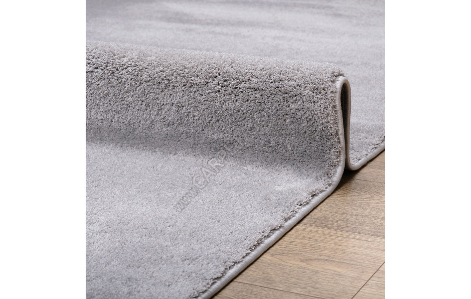 Пушистый серый ковер ДИЗАЙН 47002 ЦВЕТ 45255 Софт длинный ворс
