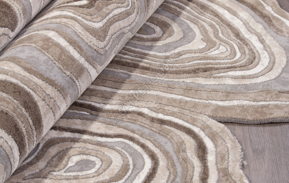 Ковер 00841C - GREY / BROWN - Прямоугольник - коллекция SAFIR