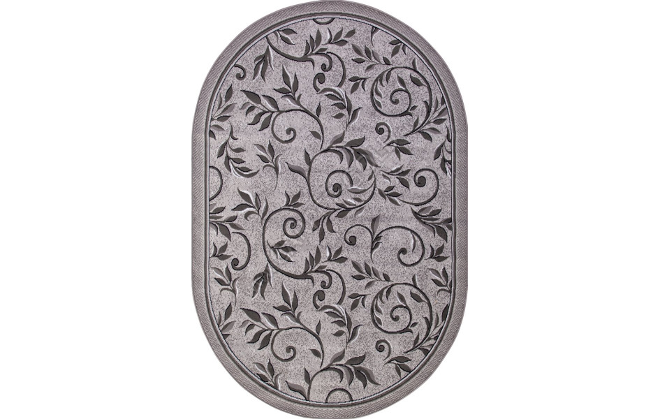 Ковер d230 - LIGHT GRAY - Овал - коллекция SILVER