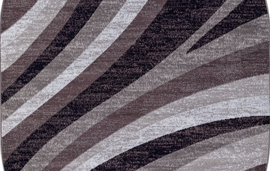 Ковер D234 - GRAY-PURPLE - Овал - коллекция SILVER