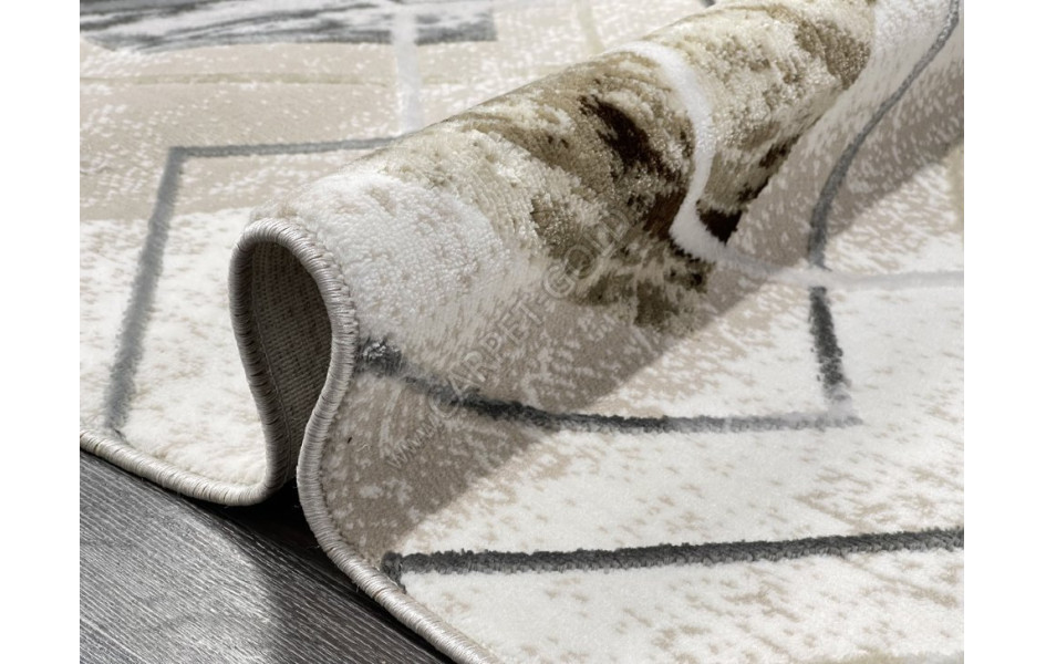 Турецкий ковер 40709A_KOYU GRI / KAHVE ОВАЛ