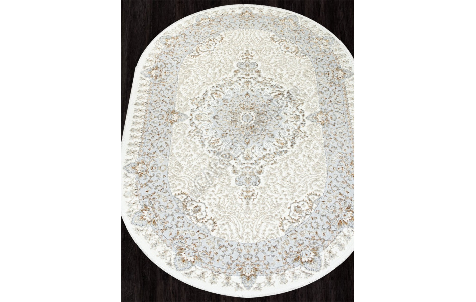 Ковер 06066A - CREAM FDY / CREAM HB - Овал - коллекция SAHARA