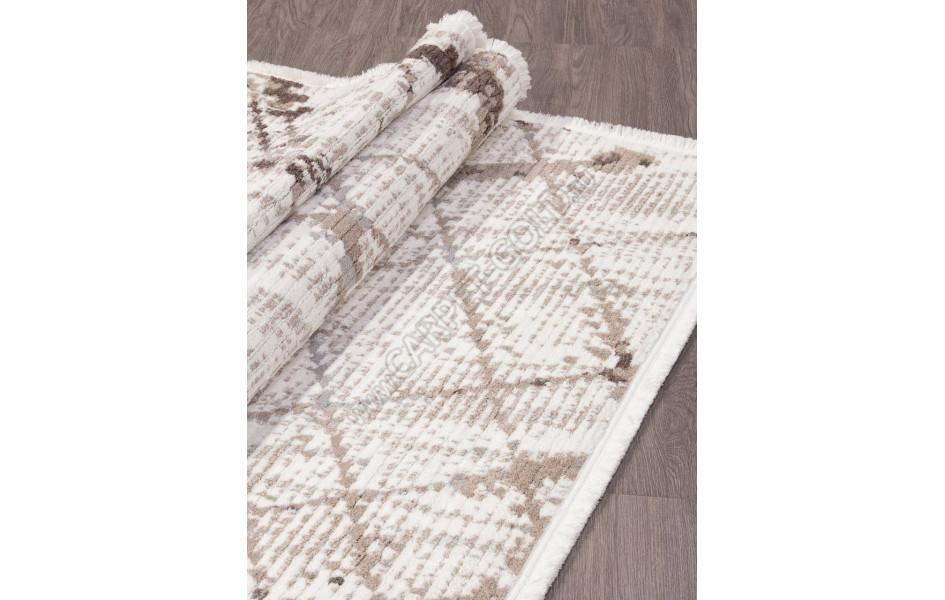 Ковер A959AF - P.WHITE / L.BEIGE - Прямоугольник - коллекция JOLI