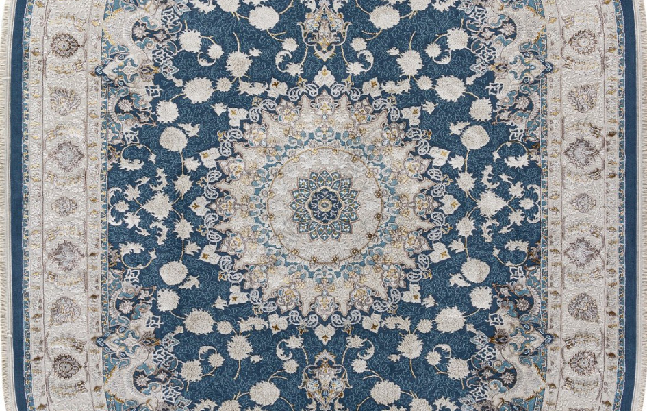 Ковер A050B - D.BLUE / CREAM - Овал - коллекция ZARINA